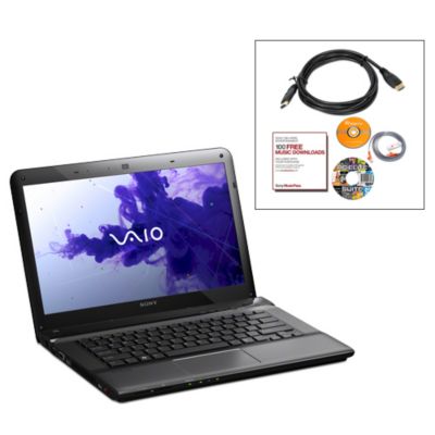435-529 - Sony VAIO 14" Intel Core i3-3110M 2.4GHz, Win8 64B Black Notebook Bundle 