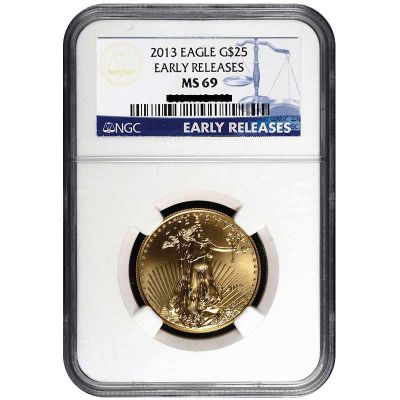 2013 $25 Gold Eagle NGC MS69 ER