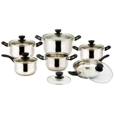 Vinaroz VRSS-2233 Vicenza Series 12 Pc. Stainless Steel Cookware Set