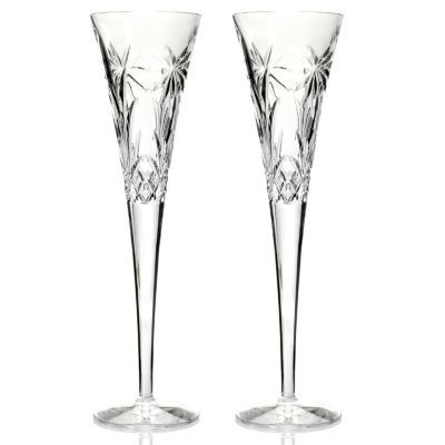 Waterford Crystal Sandals Palm Tree Flute Pair