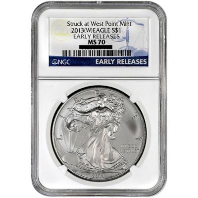 2013 (W) Silver Eagle NGC MS70 Early Releases
