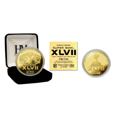 Super Bowl XLVII 24KT Gold Flip Coin