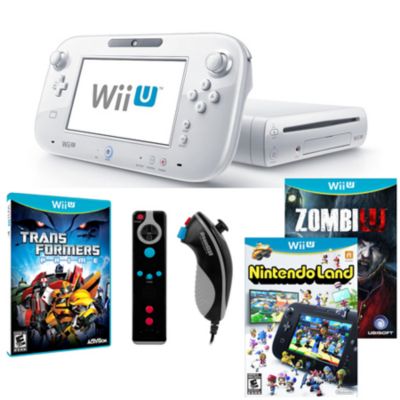 436-253 - Nintendo Wii U White Gaming System & Controllers w/ 3 Games