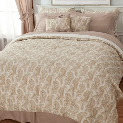 436-397 - North Shore Linens&trade; Paisley Microfiber 10-Piece Sheet & Bedding Ensemble 