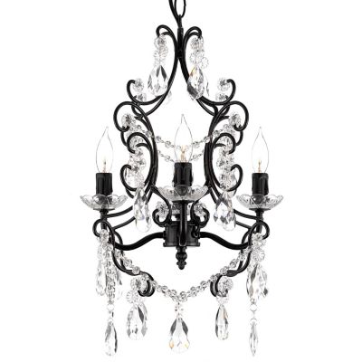 Gallrey Victoria Collection 4-Light Chandelier with Crystal Glass