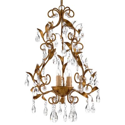 Gallery Victoria Collection 3-Light Chandelier with Crystal Glass
