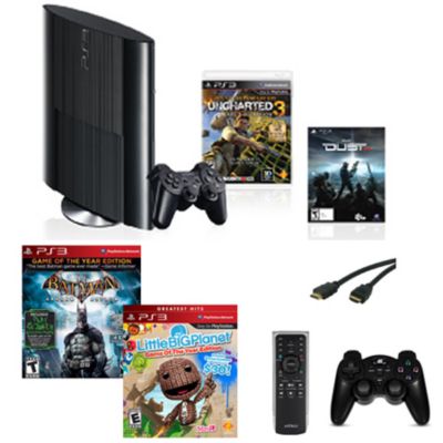 436-637 - Sony PlayStation 3 250GB Uncharted System w/ Batman & Little Big Planet