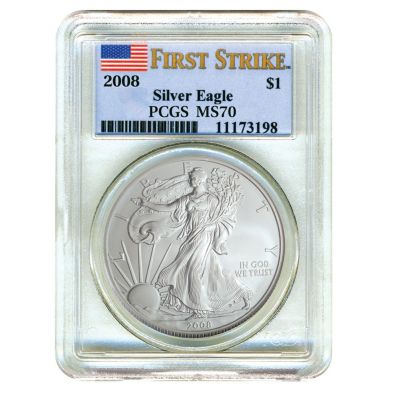 436-647 - 2008 Silver MS70 PCGS American Eagle Coin