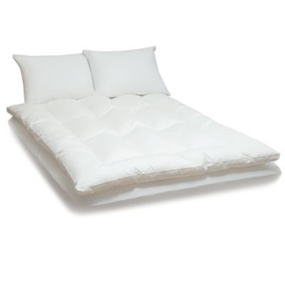 436-730 - Cozelle&reg; Gel-Coated Microfiber Bed Topper w/ Two Pillows