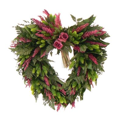 436-747 - TCTC Love Eternal 17" Dried Floral Heart Wreath