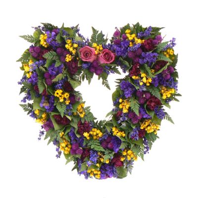 436-748 - TCTC Loving Spring 17" Dried Floral Heart Wreath