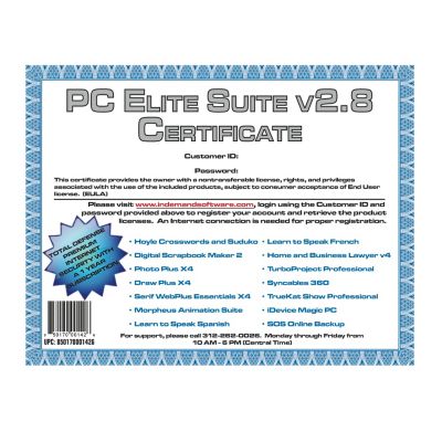 PCEliteSuitev2point8TDCertificate