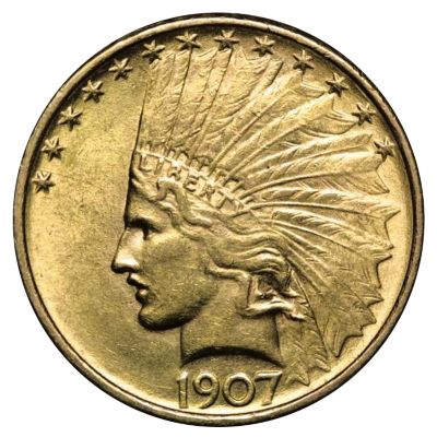 1907 $10 Gold Indian in Box