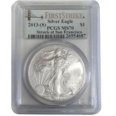2013 (S) Silver Eagle First Strike PCGS MS70