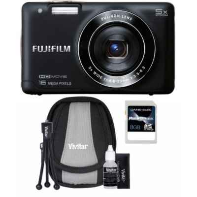 437-194 - Fujifilm FinePix 16MP Digital Camera Starter Kit w/ 8GB SDHC Card