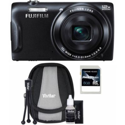 437-205 - Fujifilm FinePix T550 16MP Digital Camera Starter Kit w/ Case, Tripod and 8GB SDHC Card