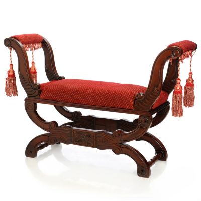 437-367 - Style at Home with Margie 31" Lady Cherise Hand-Carved Tassel Bench 