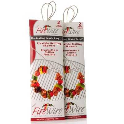 437-768 - Fire Wire&reg; Eight-Piece Flexible Grill Skewer & Dry Marinating Kit