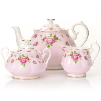 437-774 - Royal Albert&reg; Old Country Rose Buds Nine-Piece Porcelain Tea Set