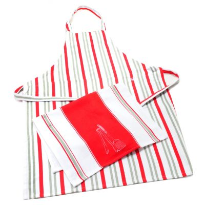 437-852 - MUKitchen&reg; Two-Piece Magnetic Cotton Apron & Towel Set