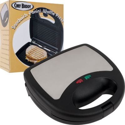 437-871 - Chef Buddy 3-in-1 Sandwich Panini & Waffle Press