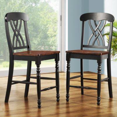 437-957 - HomeBasica Country Casual Set of Two Counter Height Chairs