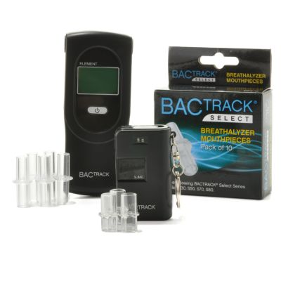 438-240 - BACtrack Element Breathalyzer, Key Chain Breathalyzer & 10-Pack of Extra Mouthpieces