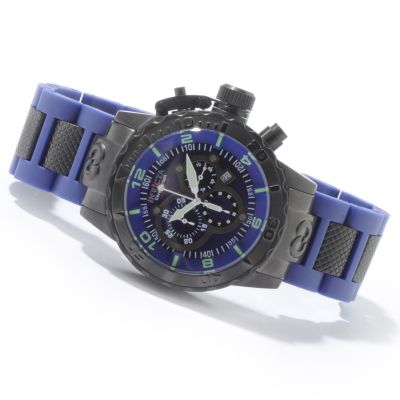 STSTL WTCH INVICTA CORDUBA IBIZA DIVER SWISS CHRONOGRAPH POLYURETHANE & BLACK IP STAINLESS STEEL BRA