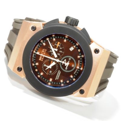 STSTL WTCH INVICTA RESERVE RUSSIAN DIVER AKULA SWISS CHRONOGRAPH RUBBER STRAP WATCH