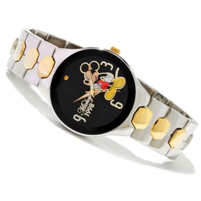 WTCH WALTHAM MID-SIZE MICKEY TWO-TONE BRACELET WATCH