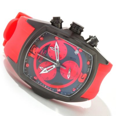 STSTL WTCH INVICTA LUPAH REVOLUTION SWISS CHRONOGRAPH BLACK IONIC PLATED CASE POLYURETHANE STRAP WAT