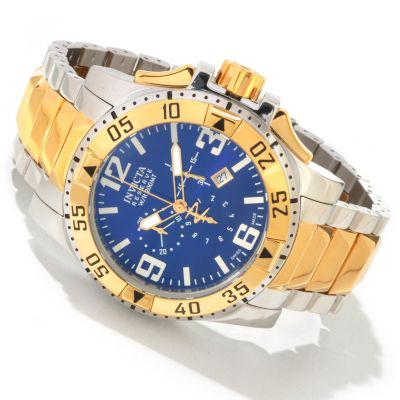 604-373 - Invicta Reserve Men's Excursion Swiss Quartz 18K Gold-Plated Stainless Steel Bracelet Watch