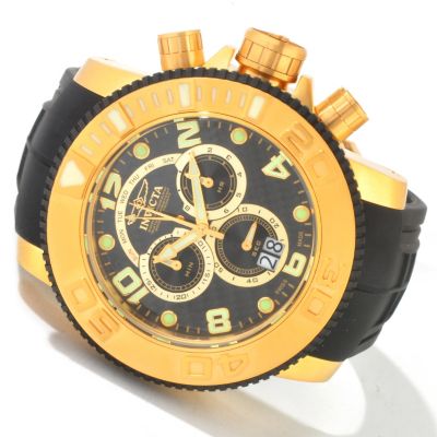 604-634 - Invicta Men's Pro Diver Sea Hunter Swiss Quartz Chronograph Big Date Polyurethane Strap Watch