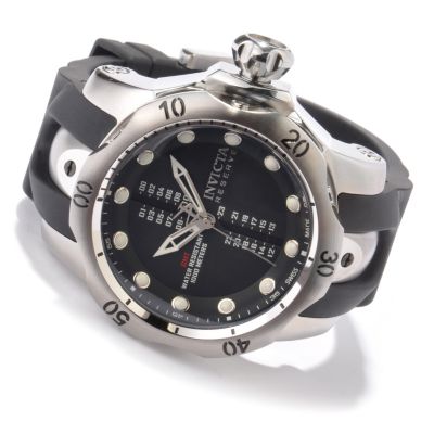 INVICTA RESERVE VENOM SWISS GMT STAINLESS CASE POLYURETHANE STRAP WATCH