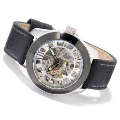 ANDROID MEN'S MAXJET SKELETON MECHANICAL STRAP WATCH