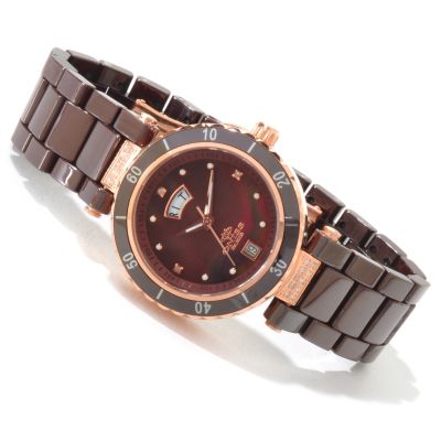 605-163 - Oniss Women's Rodeo Classic Quartz Movement Diamond Ceramic Bracelet Watch