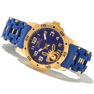 INVICTA MEN'S SEA SPIDER QUARTZ STAINLESS CASE POLYURETHANE BRACELET WATCH