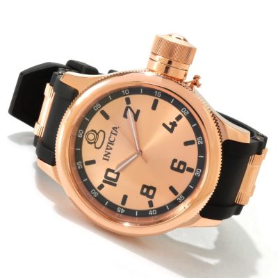 INVICTA MEN'S QUINOTAUR RUSSIAN DIVER QUARTZ STAINLESS CASE POLYURETHANE STRAP WATCH