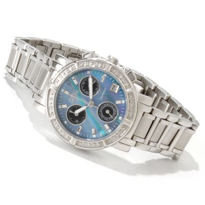 605-806 - Invicta Women's Angel Quartz Chronograph Diamond Accent Bracelet Watch