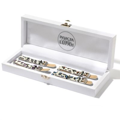INVICTA WOMEN'S 4 PC LEATHER STRAP SET