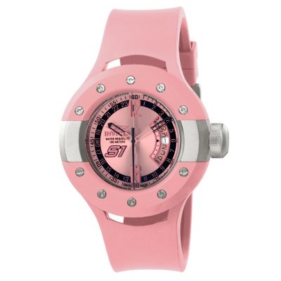 606-180 - Invicta Men's S1 Racer Swiss Quartz GMT Extended Date Window Polyurethane Strap Watch 