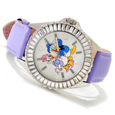 Disney Women's Dancing Characters Oversized Quartz Strap Watch