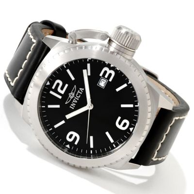 INVICTA MEN'S CORDUBA LEATHER STRAP WATCH w/ DIVE CASE