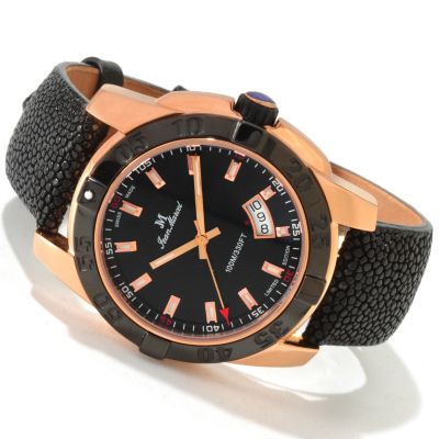 JEAN MARCEL SWISS MADE ROSETONE MYSTICA STINGRAY STRAP WATCH