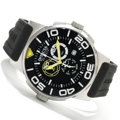 INVICTA RESERVE MEN'S SEA VULTURE SWISS CHRONOGRAPH POLYURETHANE STRAP WATCH