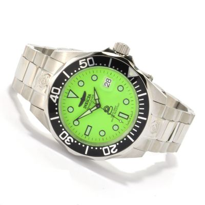 INVICTA MEN'S GRAND DIVER AUTOMATIC LUME STAINLESS BRACELET WATCH W/3-SLOT DC