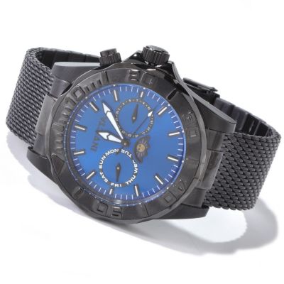 INVICTA MEN'S SEA WIZARD QUARTZ DAY & DATE STAINLESS STEEL MESH BRACELET WATCH