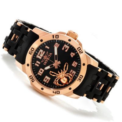 INVICTA MEN'S SEA SPIDER QUARTZ POLYURETHANE BRACELET WATCH