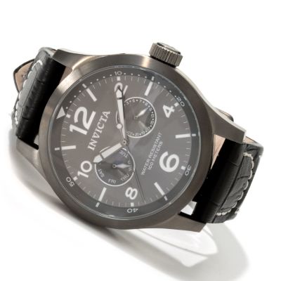 606-765 - Invicta Men's Specialty Stainless Steel Leather Strap Watch