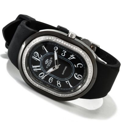 Oniss Women's Meduse Collection Ceramic Case with Silicon Strap Watch